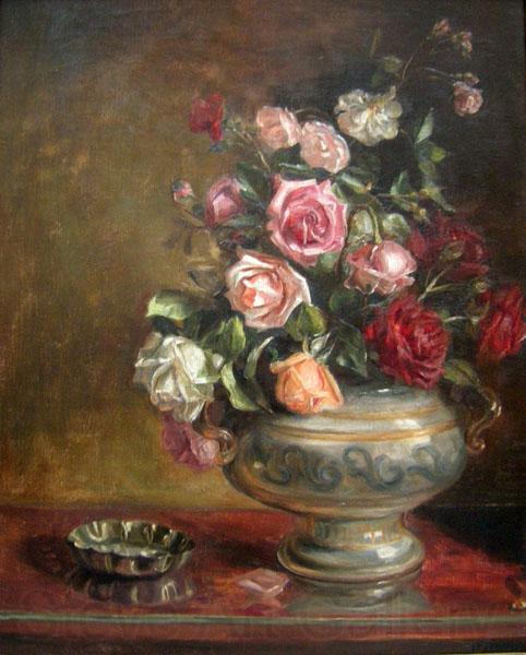 unknow artist Fanny Inama von Sternegg, Stillleben mit Rosen France oil painting art